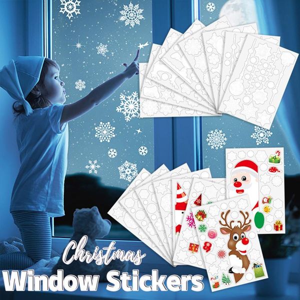 gift wrap 8pcs christmas stickers snowflake santa claus elk wall window for home xmas decals holiday decorations glass sticker
gift wrap 8pcs christmas stickers snowflake santa claus elk wall window for home xmas decals holiday decorations glass sticker