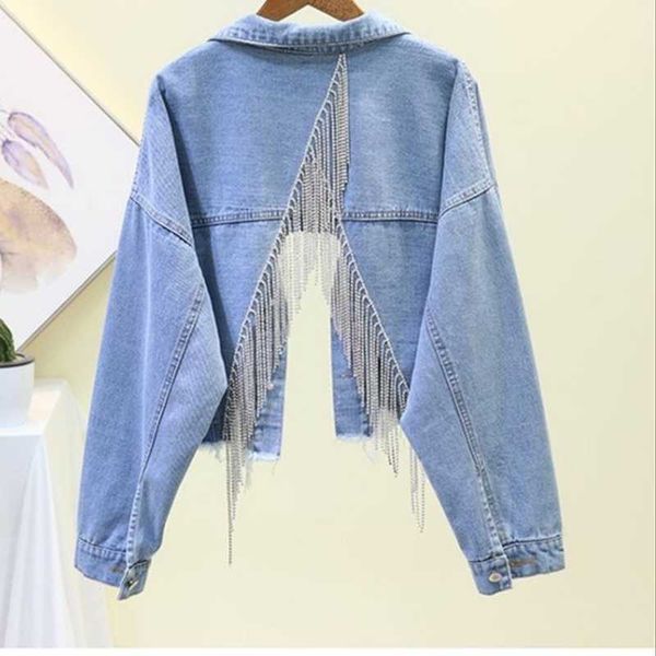 women's jackets denim jacket2021 spring casual fashion temperament women coat loose plus inlaid rhinestone tassel back splitvetment fem, Black;brown
women's jackets denim jacket2021 spring casual fashion temperament women coat loose plus inlaid rhinestone tassel back splitvetment fem, Black;brown