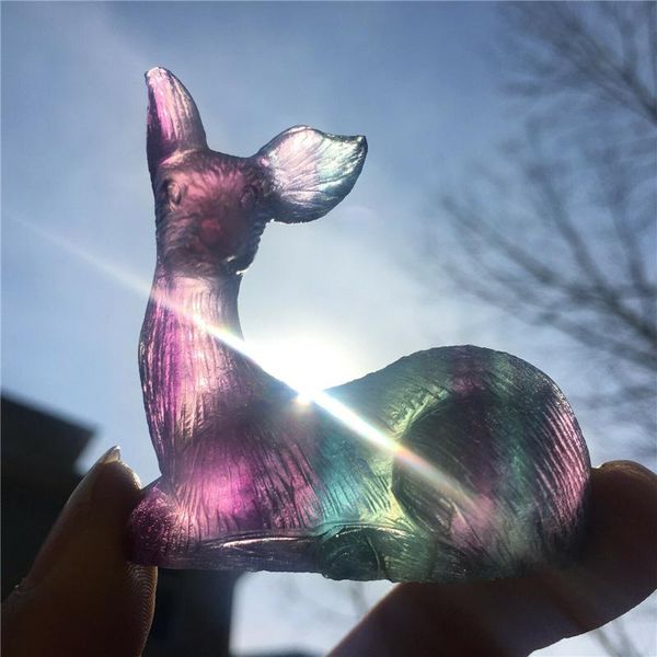 decorative objects & figurines beautiful natural quartz rainbow fluorite deer healing crystals for gifts
decorative objects & figurines beautiful natural quartz rainbow fluorite deer healing crystals for gifts