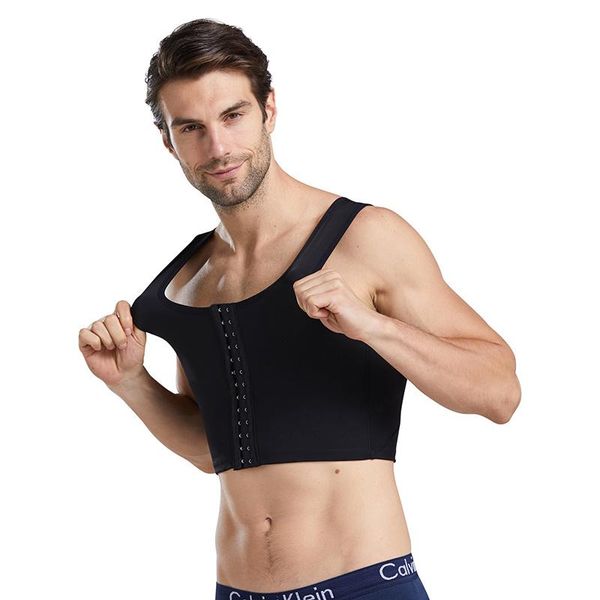 men's body shapers male control chest shaper vest men posture corrector compression shirt corset seam design three rows of buttons, Black;brown
men's body shapers male control chest shaper vest men posture corrector compression shirt corset seam design three rows of buttons, Black;brown
