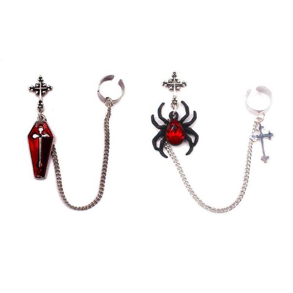 dangle & chandelier c1fc 1pc gothic red spider cross coffin silver finish long chain ear cuff earr
dangle & chandelier c1fc 1pc gothic red spider cross coffin silver finish long chain ear cuff earr