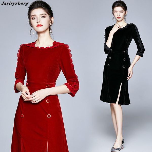 casual dresses autumn embroidery gold velvet three quarter sleeve o-neck slim dress vintage plus size party red wine black cocktail midi, Black;gray
casual dresses autumn embroidery gold velvet three quarter sleeve o-neck slim dress vintage plus size party red wine black cocktail midi, Black;gray