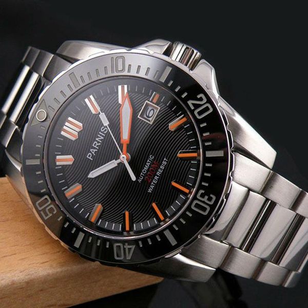 wristwatches 44mm luxury automatic diver watch waterproof 200m stainless steel mechanical men's watches sapphire glass with box gift, Slivery;brown
wristwatches 44mm luxury automatic diver watch waterproof 200m stainless steel mechanical men's watches sapphire glass with box gift, Slivery;brown