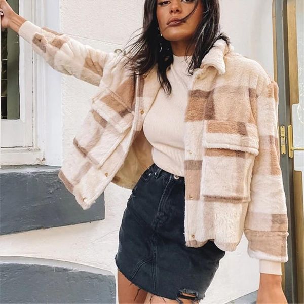 2021 autumn women fur jackets coats new casual plaid warm jackets plus size ladies fur female single-breasted short parkas s-4xl, Black;brown
2021 autumn women fur jackets coats new casual plaid warm jackets plus size ladies fur female single-breasted short parkas s-4xl, Black;brown