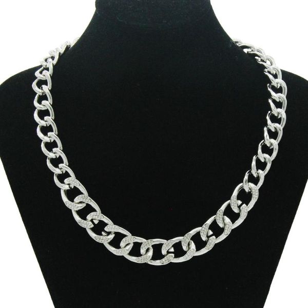 chains hip hop full iced out paved rhinestone choker miami adjustable cuban chain rapper necklaces for men women jewelry, Silver
chains hip hop full iced out paved rhinestone choker miami adjustable cuban chain rapper necklaces for men women jewelry, Silver