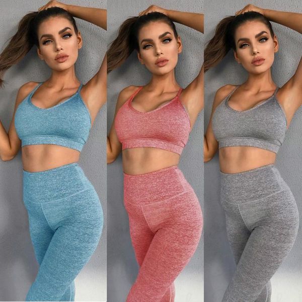 2021 summer two piece set women yoga set crop bra stretch long pants leggings sports fitness gym workout 2pcs tracksuit, Gray
2021 summer two piece set women yoga set crop bra stretch long pants leggings sports fitness gym workout 2pcs tracksuit, Gray