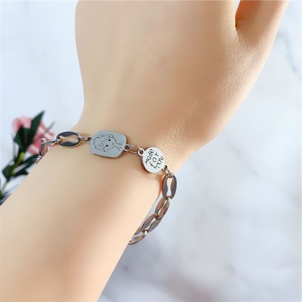 harajuku little prince head hip hop cool style bracelet women's design simple student mori hand jewelry, Golden;silver
harajuku little prince head hip hop cool style bracelet women's design simple student mori hand jewelry, Golden;silver