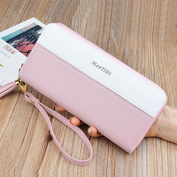 wallets 2021 women's handbag wallet female student long simple color contrast splicing zipper wrist bag mobile phone, Red;black
wallets 2021 women's handbag wallet female student long simple color contrast splicing zipper wrist bag mobile phone, Red;black