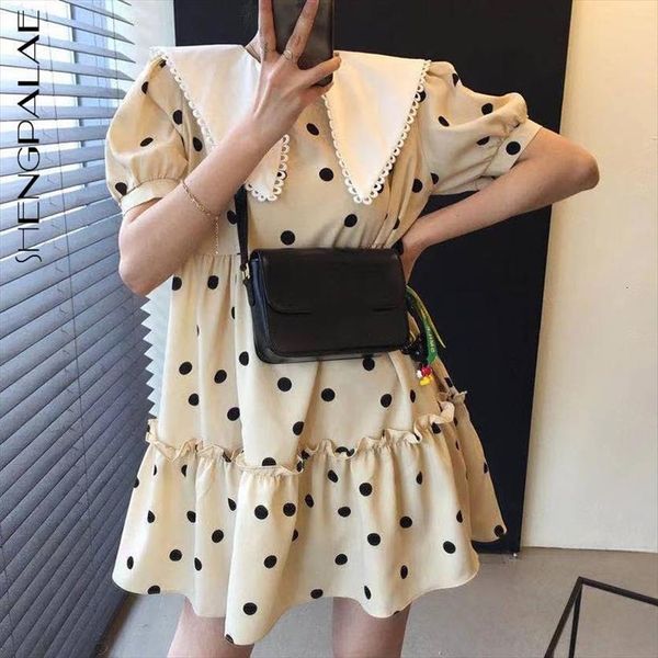 shengpalae pokla dot summer womens dress big lapel loose puff short sleeve mini folds dresses female 16f0867, Black;gray
shengpalae pokla dot summer womens dress big lapel loose puff short sleeve mini folds dresses female 16f0867, Black;gray