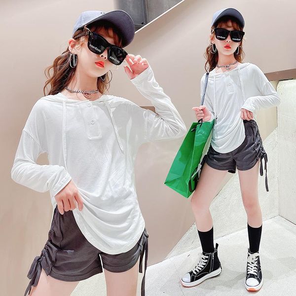 clothing sets girls summer two-piece 2021 children's breathable thin sunscreen shirt net red shorts suit tide, White
clothing sets girls summer two-piece 2021 children's breathable thin sunscreen shirt net red shorts suit tide, White