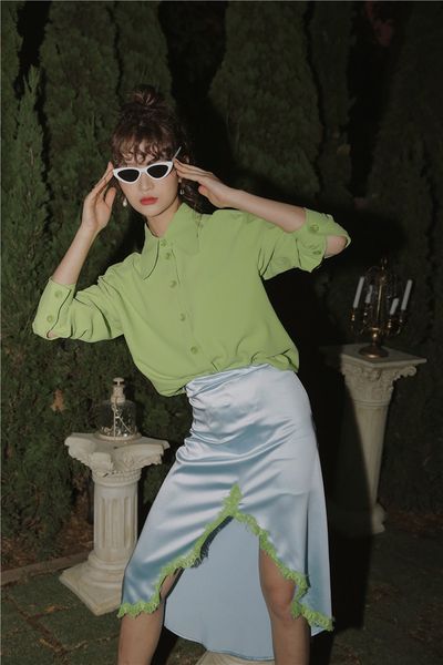 2021 designer shirts for women blouse neon green long sleeve butterfly collar shirt new arrival high fashion 48qr, White
2021 designer shirts for women blouse neon green long sleeve butterfly collar shirt new arrival high fashion 48qr, White