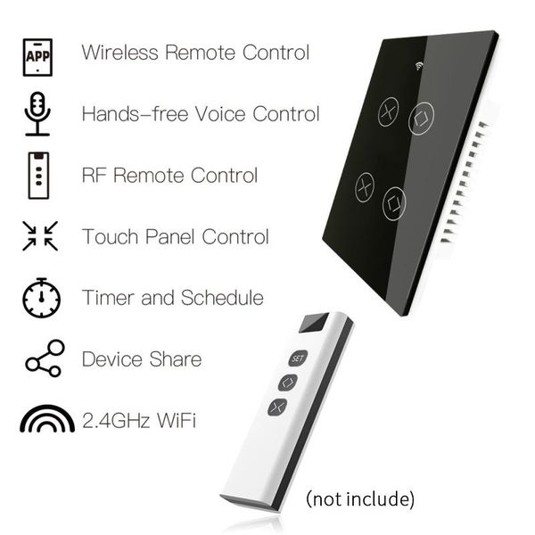 smart home control rf433 wifi touch curtain blinds motor roller shutter switch tuya life app remote control,work with alexa google
smart home control rf433 wifi touch curtain blinds motor roller shutter switch tuya life app remote control,work with alexa google