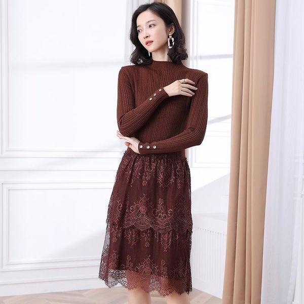 casual dresses 2021 autumn winter women turtleneck knitted dress female slim fit pure color lady sweater lace, Black;gray
casual dresses 2021 autumn winter women turtleneck knitted dress female slim fit pure color lady sweater lace, Black;gray