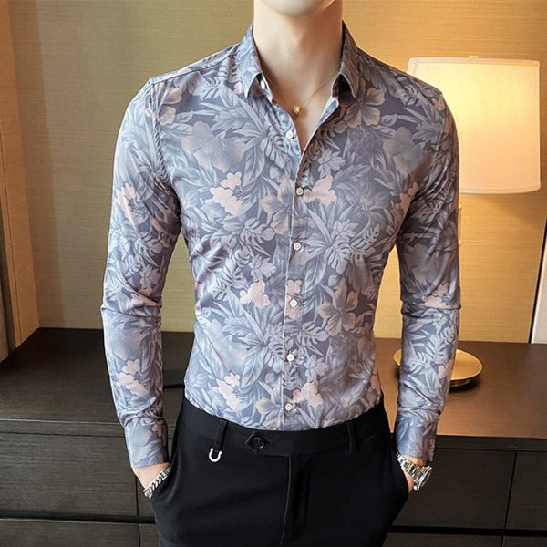 british men's jerseys 2021-autumn long casual business dress shirt chemise homme fine fit streetwear floral blouse 1is0, White;black 
british men's jerseys 2021-autumn long casual business dress shirt chemise homme fine fit streetwear floral blouse 1is0, White;black