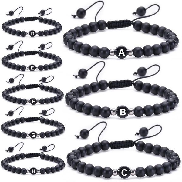 26 letter bead name bracelets black stone yoga beads braided rope bracelet hand string friendship jewelry
26 letter bead name bracelets black stone yoga beads braided rope bracelet hand string friendship jewelry