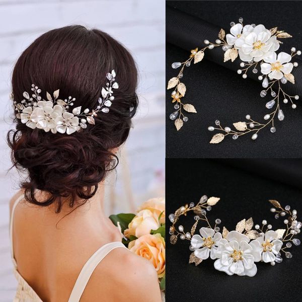 hair clips & barrettes 1pc pearl flower head jewelry tiara white leaf wedding headband bridal accessories for women ornament, Golden;silver
hair clips & barrettes 1pc pearl flower head jewelry tiara white leaf wedding headband bridal accessories for women ornament, Golden;silver