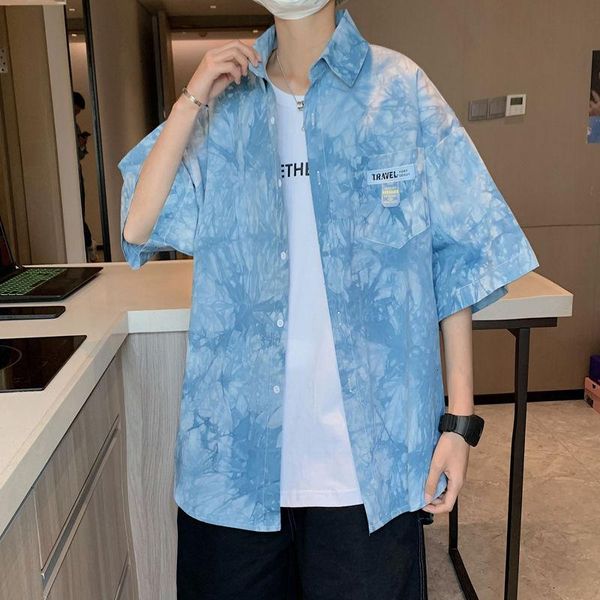 men's casual shirts short sleeve hawaiian shirt plus size retro glass pattern embroidery coat tie-dye tide brand floral clothes, White;black
men's casual shirts short sleeve hawaiian shirt plus size retro glass pattern embroidery coat tie-dye tide brand floral clothes, White;black