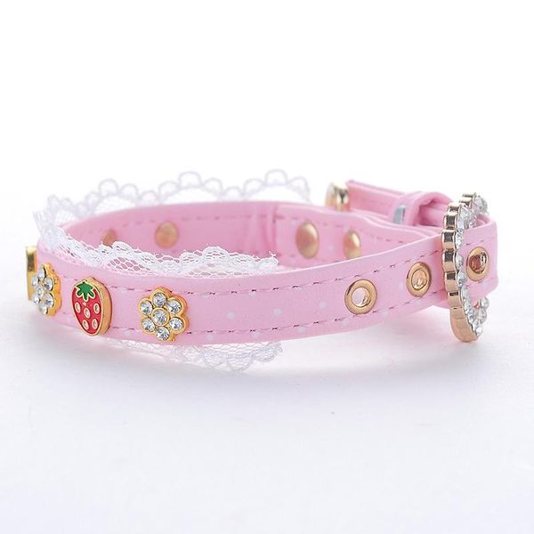 dog collars & leashes pu pink strawberry collar adjustable lace princess style puppy for small medium size cat drop
dog collars & leashes pu pink strawberry collar adjustable lace princess style puppy for small medium size cat drop