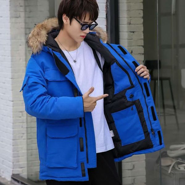 21 outdoor down et big goose men's and women's same style medium long large thickened military uniform loose student couple coat, Black 
21 outdoor down et big goose men's and women's same style medium long large thickened military uniform loose student couple coat, Black