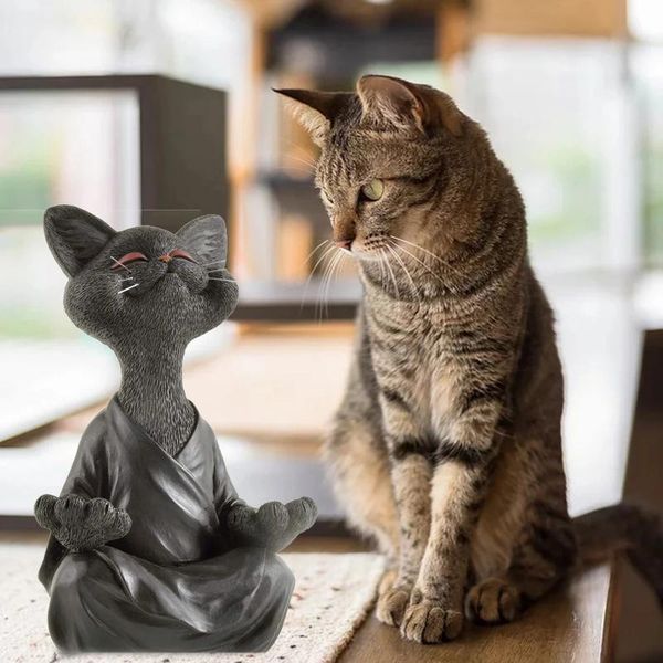 decorative objects & figurines whimsical black buddha cat figurine meditation yoga collectible happy sculptures outdoor garden home jardinag
decorative objects & figurines whimsical black buddha cat figurine meditation yoga collectible happy sculptures outdoor garden home jardinag