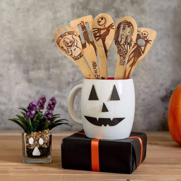 party decoration 5pcs halloween bamboo wood wok shovels slotted spatula spoon mixing holder cooking utensils dinner kitchen supplies deco
party decoration 5pcs halloween bamboo wood wok shovels slotted spatula spoon mixing holder cooking utensils dinner kitchen supplies deco