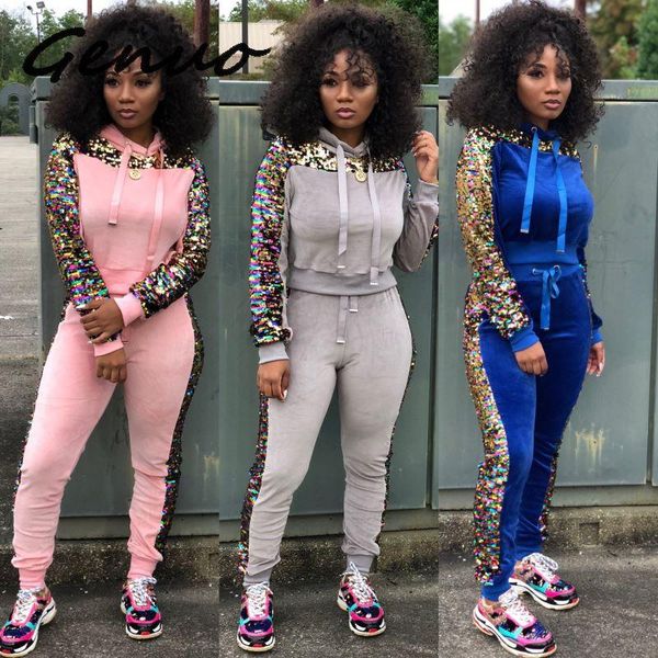 women's two piece pants sequin velvet patchwork jogger suit women tracksuit hoodies long sleeve and 2 set thick warm outfit 2021, White
women's two piece pants sequin velvet patchwork jogger suit women tracksuit hoodies long sleeve and 2 set thick warm outfit 2021, White