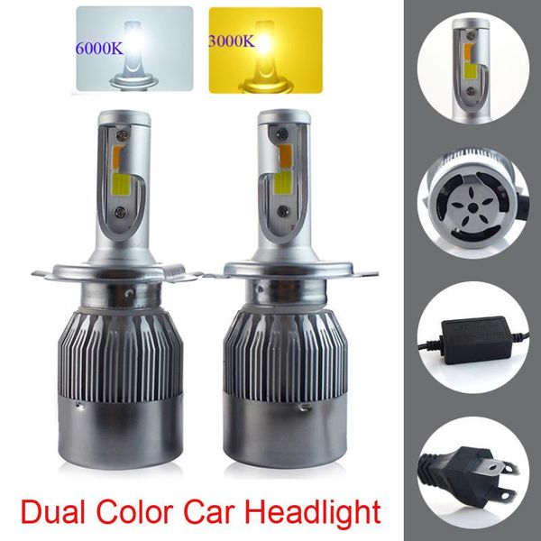 car headlights design dual color tricolor led headlight bulbs h4 h13 9004 9007 72w 7600lm 3000k 6000k good quality 2-colors
car headlights design dual color tricolor led headlight bulbs h4 h13 9004 9007 72w 7600lm 3000k 6000k good quality 2-colors