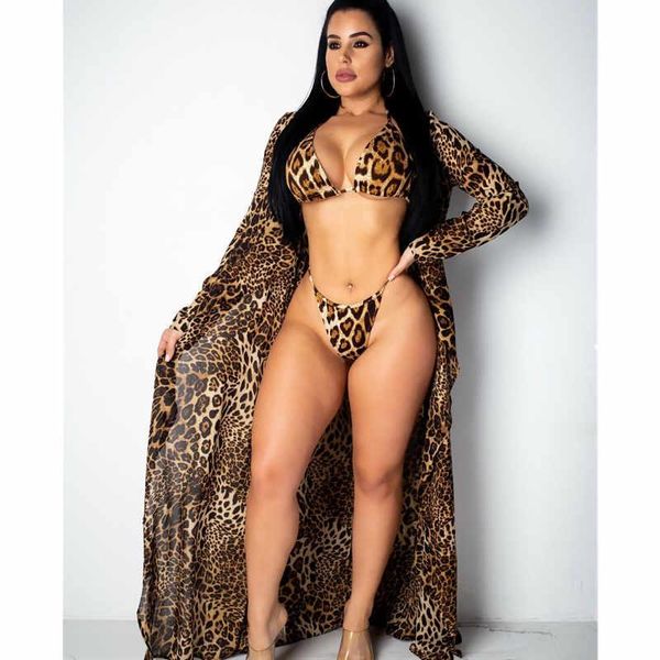 women's swimwear three pieces women leopard print bikini swimsuit with cover up summer female kaftan sarong, White;black
women's swimwear three pieces women leopard print bikini swimsuit with cover up summer female kaftan sarong, White;black