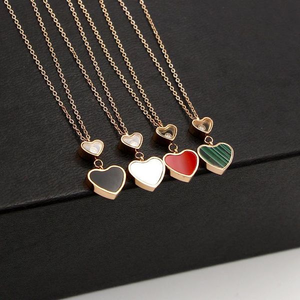 pendant necklaces trendy women female heart necklace link chain rose gold shell stainless steel jewlery for, Silver
pendant necklaces trendy women female heart necklace link chain rose gold shell stainless steel jewlery for, Silver