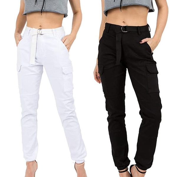women's pants & capris long solid color middle-waist casual trousers with pockets and waist belt pant for girls, Black;white
women's pants & capris long solid color middle-waist casual trousers with pockets and waist belt pant for girls, Black;white