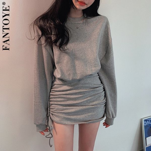2021 new ruched drawstring long sleeve cotton short es women bodycon casual gray solid party wear female vestido 2au0, Black;gray
2021 new ruched drawstring long sleeve cotton short es women bodycon casual gray solid party wear female vestido 2au0, Black;gray