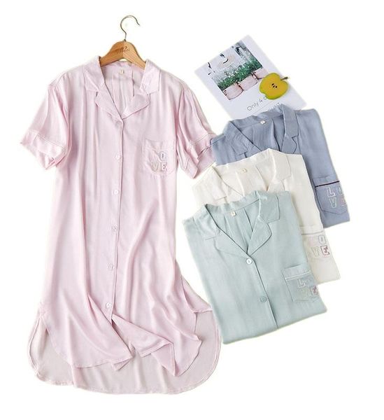 women's sleepwear solid color shirt night gown cotton short-sleeved women multi-color dress with pocket embroidery nightdress, Black;red
women's sleepwear solid color shirt night gown cotton short-sleeved women multi-color dress with pocket embroidery nightdress, Black;red