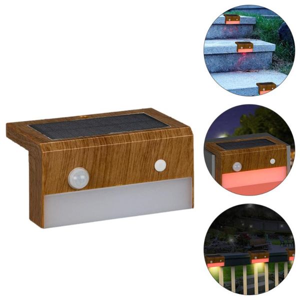 solar lamps 1pc courtyard stair light induction step power waterproof