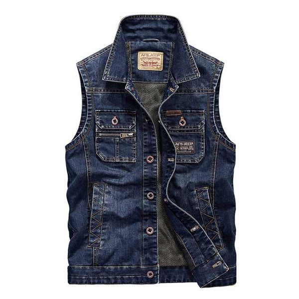 men's vests mcikkny men retro spring denim vest multi pockets cotton washed jeans waistcoats for male size m-6xl, Black;white
men's vests mcikkny men retro spring denim vest multi pockets cotton washed jeans waistcoats for male size m-6xl, Black;white