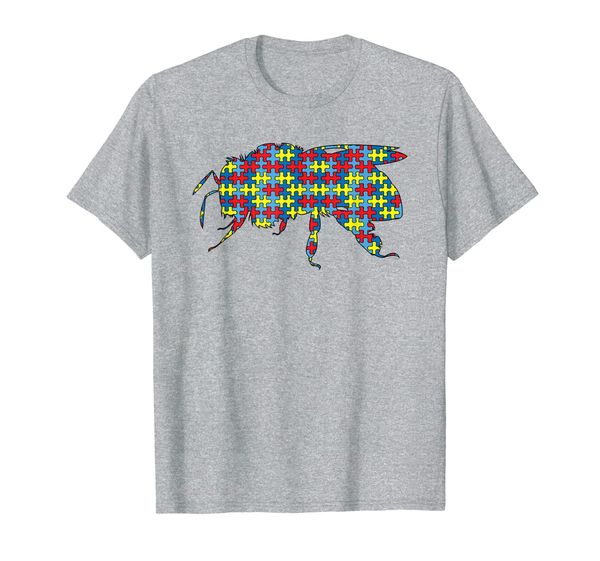 bee autism awareness kids wasp ant puzzle day mom gift t-shirt, White;black