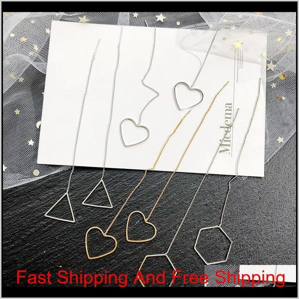 10pairs/lot creative long line drop earrings female geometric heart triangle hexagonal dangle earrings women fashion jewelry, Silver
10pairs/lot creative long line drop earrings female geometric heart triangle hexagonal dangle earrings women fashion jewelry, Silver