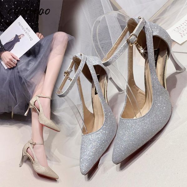 dress shoes wedding women spring bridesmaid brides straps annual meeting high heels fine heel sequin, Black
dress shoes wedding women spring bridesmaid brides straps annual meeting high heels fine heel sequin, Black