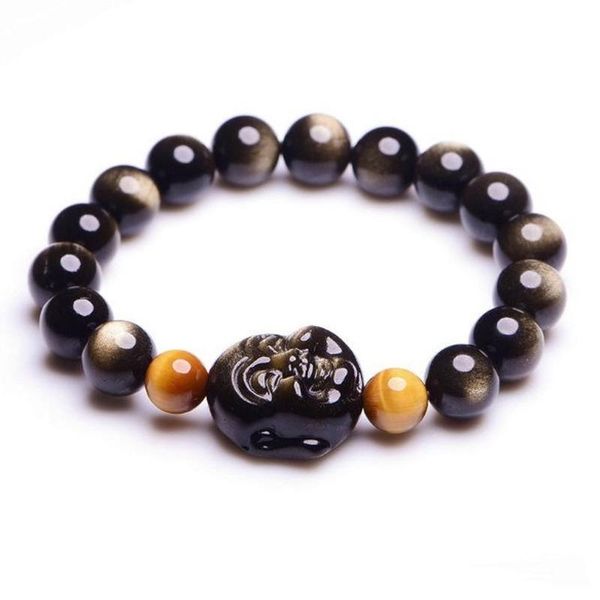 other bracelets men's buddha head bangles gold obsidian beads yellow tiger's eye stone gift male's fine jewelry, Golden;silver
other bracelets men's buddha head bangles gold obsidian beads yellow tiger's eye stone gift male's fine jewelry, Golden;silver