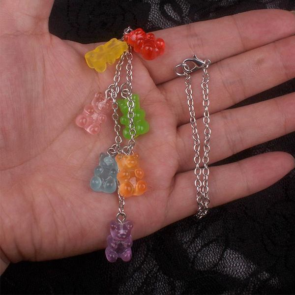 7 colors rainbow pride cute jelly bear gummy necklaces for women girls cool punk hip hop resin necklaces accessories party gift, Silver
7 colors rainbow pride cute jelly bear gummy necklaces for women girls cool punk hip hop resin necklaces accessories party gift, Silver