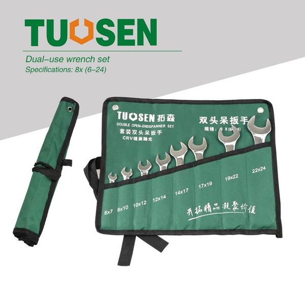 hand tools 8-piece set open end wrench tool torque spanner 6-24mm combination spanners bag wrenches wheel kit for both ends
hand tools 8-piece set open end wrench tool torque spanner 6-24mm combination spanners bag wrenches wheel kit for both ends