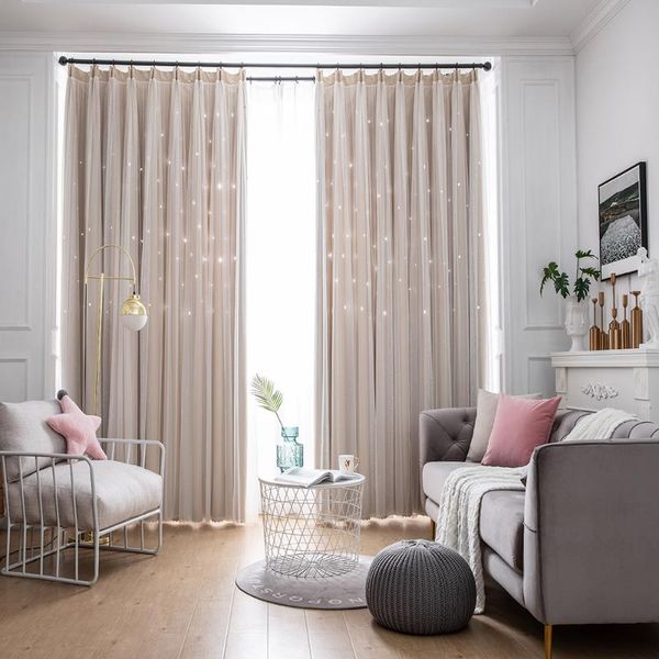curtain & drapes double layer hollow out stars beige curtains bedroom solid color blackout for living room kitchen window home decor
curtain & drapes double layer hollow out stars beige curtains bedroom solid color blackout for living room kitchen window home decor