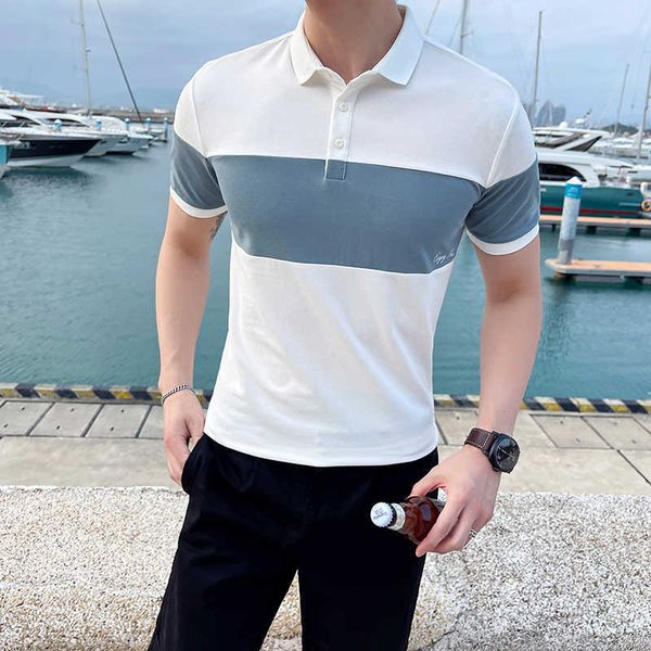 summer short sleeve polo shirts men color contrast korean fashion business social polo shirts streetwear male clothing 210527, White;black
summer short sleeve polo shirts men color contrast korean fashion business social polo shirts streetwear male clothing 210527, White;black