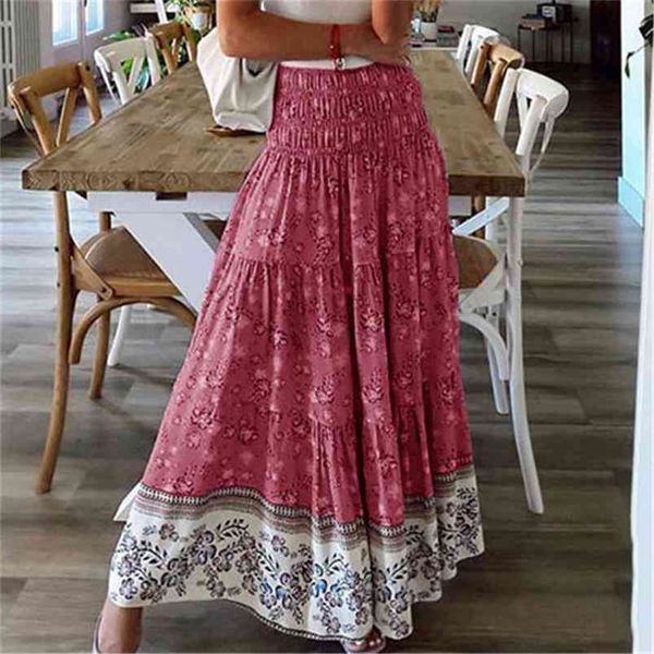 boho casual print maxi skirt women summer fashion high waist skirts pink beach floral a-line long skirts femme 210730, Black
boho casual print maxi skirt women summer fashion high waist skirts pink beach floral a-line long skirts femme 210730, Black