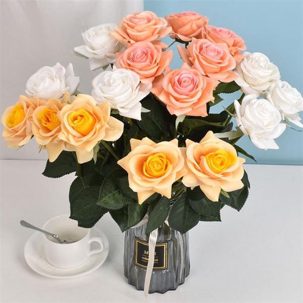 decorative flowers & wreaths 5 pcs rose artificial flower single moisturizing wedding decoration bouquet fake valentine's day home deco
decorative flowers & wreaths 5 pcs rose artificial flower single moisturizing wedding decoration bouquet fake valentine's day home deco