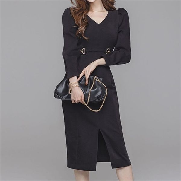 autumn korean style patchwork eegant dress women v neck waist dresses long swing vestido 210603, Black;gray
autumn korean style patchwork eegant dress women v neck waist dresses long swing vestido 210603, Black;gray