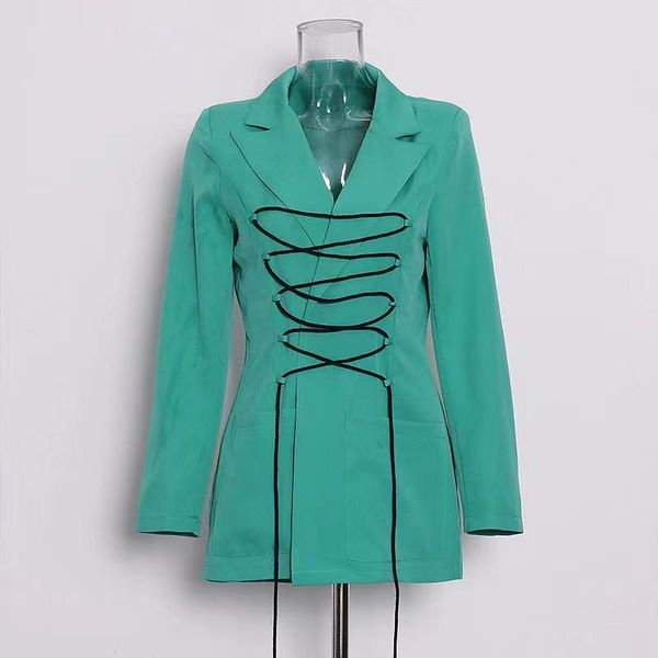 women's suits & blazers european and american lace-up jacket 2021 summer style solid color temperament commuting short suit, White;black
women's suits & blazers european and american lace-up jacket 2021 summer style solid color temperament commuting short suit, White;black