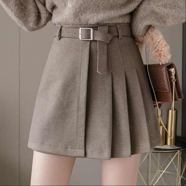 new autumn high waist woolen skirt women winter pleated skirts with belt a line short mini skirt female saias jupe femme, Black
new autumn high waist woolen skirt women winter pleated skirts with belt a line short mini skirt female saias jupe femme, Black
