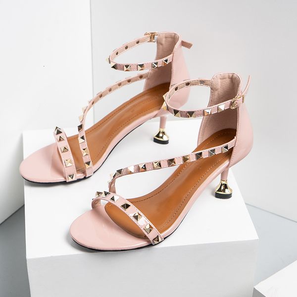 summer rivet button high 2021 net red temperament sandals ins fairy style thin heel's sho, Black
summer rivet button high 2021 net red temperament sandals ins fairy style thin heel's sho, Black