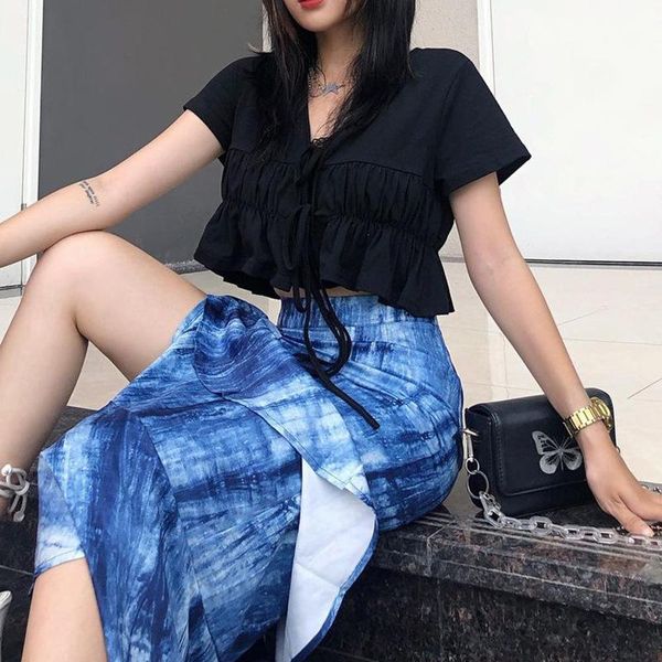 women's t-shirt 2021 streetwear punk loose navel black harajuku goth v-neck shirring short sleeve y2k women basic sweet tees, White
women's t-shirt 2021 streetwear punk loose navel black harajuku goth v-neck shirring short sleeve y2k women basic sweet tees, White