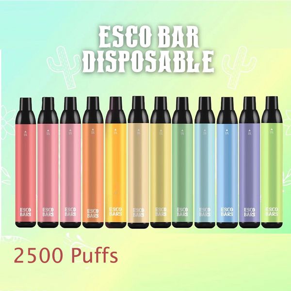 esco bars disposable 2500 puffs vape pen 1000mah battery pod device 20 colors 6ml pre-filled mesh coil pods cartridges vaporizers max air ba
esco bars disposable 2500 puffs vape pen 1000mah battery pod device 20 colors 6ml pre-filled mesh coil pods cartridges vaporizers max air ba